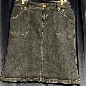 Izod Straight Denim Skirt